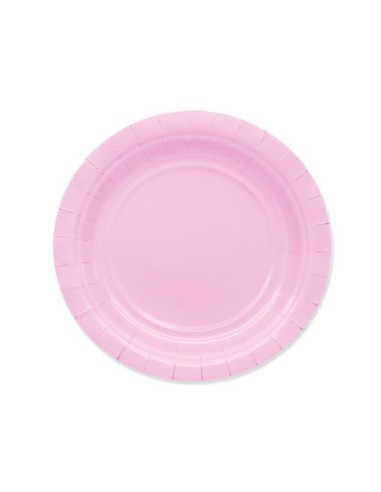 Piatti in carta di pura polpa di cellulosa Ecolor Ø 18 cm - rosa - conf. 25 pz - 74041