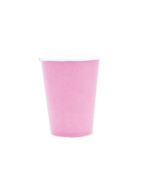 Bicchieri in carta di pura cellulosa Ecolor 250 ml - rosa - conf. 25 pz - 74042