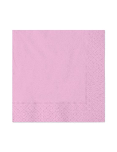 Tovaglioli in carta di pura cellulosa Ecolor 2 veli 33x33 cm - rosa - conf. 40 pz - 74502