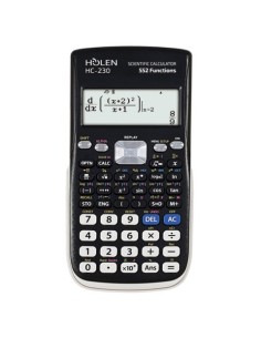 Calcolatrice scientifica Holen HC-230 10+2 cifre 552 funzioni ammessa alla maturità nero/bianco - 3532