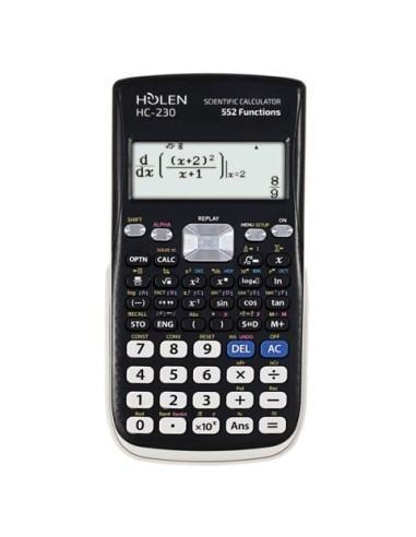 Calcolatrice scientifica Holen HC-230 10+2 cifre 552 funzioni ammessa alla maturità nero/bianco - 3532