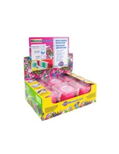 Nastro adesivo con dispenser Eurocel Memograph scrivibile e removibile - 50 mm x 10 m - in PVC - rosa - 021200632