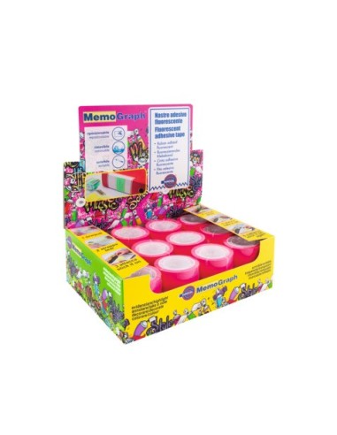 Ricarica nastro adesivo Eurocel Memograph scrivibile e removibile - 50 mm x 10 m - in PVC - rosa - 021200652