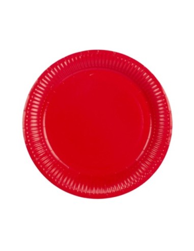 Piatti in carta Party Go rossi conf. 20 pz D.18 cm AK0025