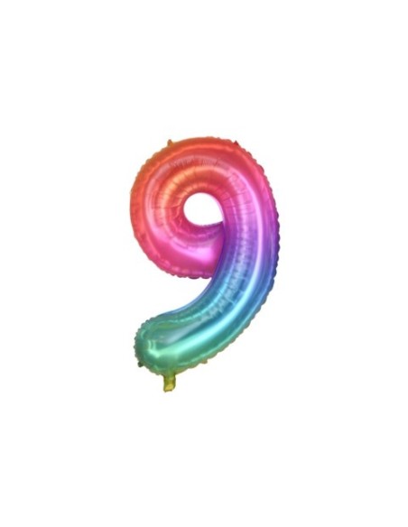 Palloncini Party Go multicolor indicante anni/eta' H.40 cm n° 9 FB2139