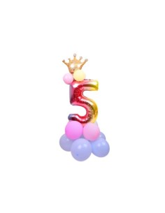Set palloncini Party Go multicolor indicanti anni/eta' H.80 cm conf. 15 pz n° 5 - FB0953