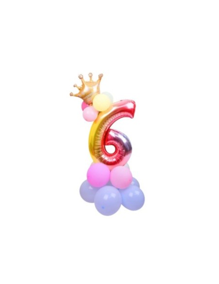 Set palloncini Party Go multicolor indicanti anni/eta' H.80 cm conf. 15 pz n° 6 - FB0954