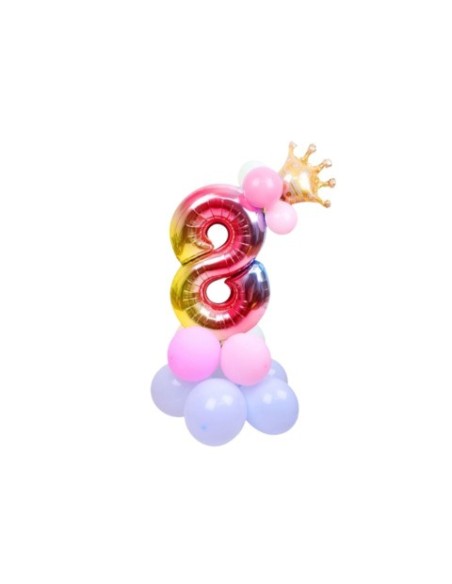Set palloncini Party Go multicolor indicanti anni/eta' H.80 cm conf. 15 pz n° 8 - FB0956