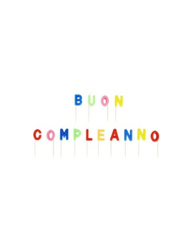 Set candeline Buon Compleanno Party Go H.7