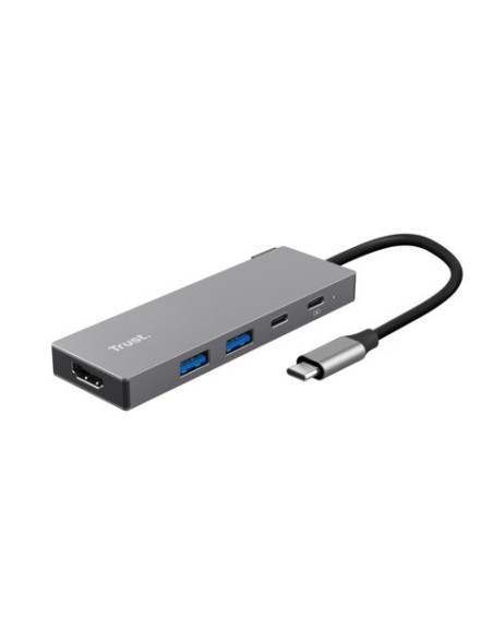 Adattatore USB-C multiporta Trust Dalix in alluminio 5-in-1 26062