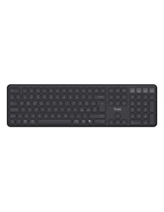 Tastiera wireless ricaricabile multi-dispositivo Trust Vaiya nera 25633