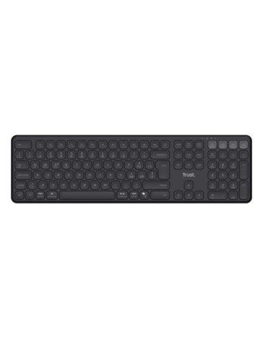 Tastiera wireless ricaricabile multi-dispositivo Trust Vaiya nera 25633