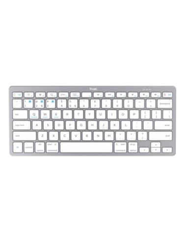 Tastiera wireless bluetooth Trust ultrasottile argento/bianco 24652