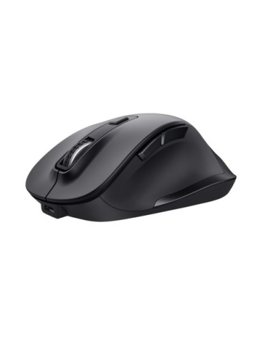 Mouse ergonomico wireless ricaricabile Trust Fyda nero 24727