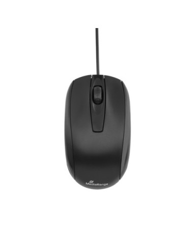 Mouse con filo Media-Range Optical a 3 tasti nero - MROS211