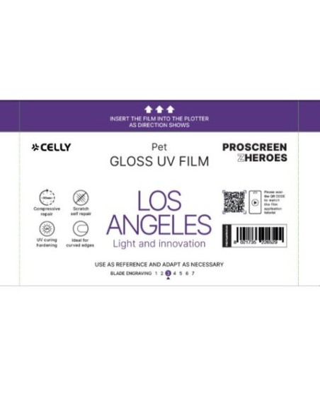 Pellicola protettiva per Smartphone Celly Los Angeles Glossy - conf. 20 pz - Pro UV - PROFILMPRO20UV