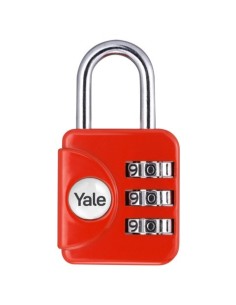 Lucchetto a combinazione per bagagli Yale rosso 28 mm YYP1/28/121/1R