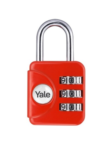 Lucchetto a combinazione per bagagli Yale rosso 28 mm YYP1/28/121/1R