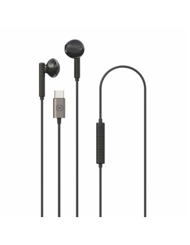 Auricolari a filo Celly UP1100 con connettore USB-C - nero UP1100TYPECBK