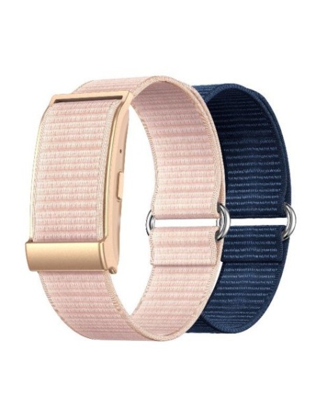 Braccialetto fitness screenless Nilox per monitoraggio della salute - IP68 - doppio cinturino rosa e blu