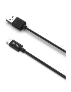 Cavo USB-A / USB-C in gomma Celly 15W - nero USB-C