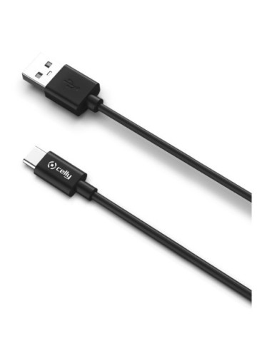 Cavo USB-A / USB-C in gomma Celly 15W - nero USB-C