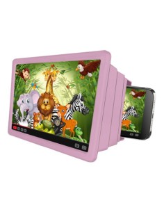 Lente d'ingrandimento per smartphone Celly KidsMovie - colore rosa KIDSMOVIEPK