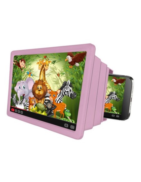 Lente d'ingrandimento per smartphone Celly KidsMovie - colore rosa KIDSMOVIEPK