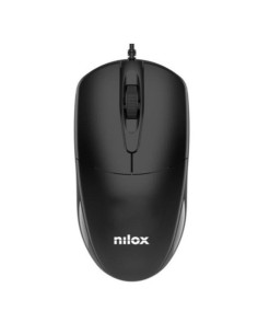 Mouse ottico con cavo Nilox Tech 3 tasti 1200 DPI USB 2.0 - cavo 150 cm colore nero - MOUSB1011