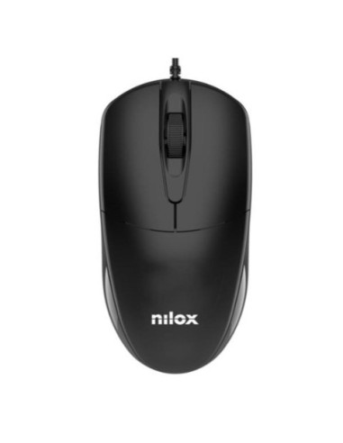 Mouse ottico con cavo Nilox Tech 3 tasti 1200 DPI USB 2.0 - cavo 150 cm colore nero - MOUSB1011