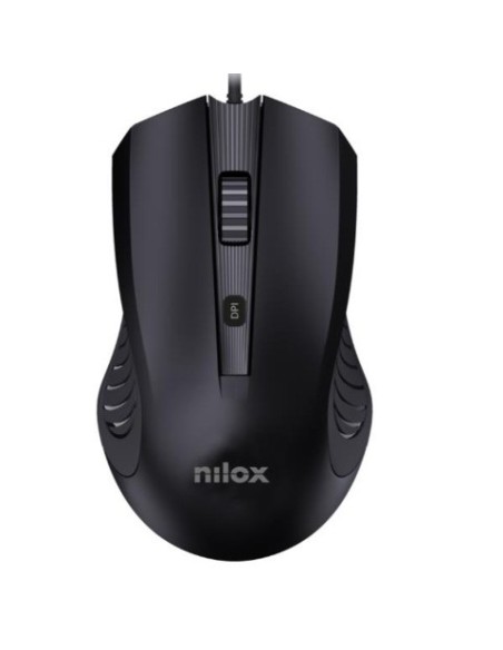 Mouse ottico con cavo Nilox Tech 4 tasti 2400 DPI USB 2.0 - cavo 150 cm colore nero - MOUSB1013