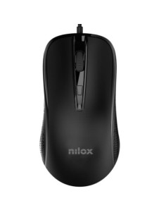 Mouse ottico con cavo Nilox Tech 4 tasti 2400 DPI USB 2.0 - cavo 150 cm colore nero - MOUSB1014