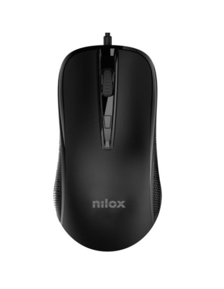 Mouse ottico con cavo Nilox Tech 4 tasti 2400 DPI USB 2.0 - cavo 150 cm colore nero - MOUSB1014