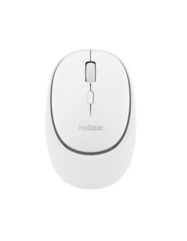 Mouse ottico wireless dual Nilox Tech ricaricabile tramite porta USB-C 1600 DPI 4 tasti - bianco - NXMDWS101