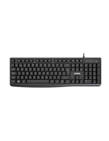 Tastiera con cavo Nilox Tech layout italiano USB 2.0 cavo 150 cm colore nero NXKBIT000013