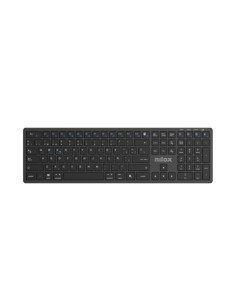 Tastiera wireless dual Nilox Tech compatibile MacOS ricaricabile via USB-C layout italiano colore nero - NXKBWI1B
