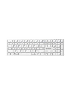 Tastiera wireless dual Nilox Tech compatibile MacOS ricaricabile via USB-C layout italiano colore bianco - NXKBWI1S