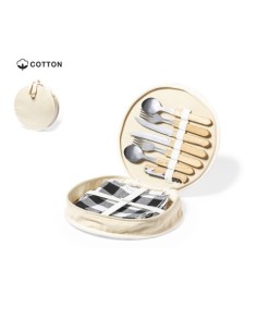 Set Picnic Scotty per due persone in cotone naturale - 1737
