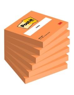 Foglietti Post-it® 100 fogli/blocchetto arancione 76x76 mm - conf. 6 pz - 7100172735
