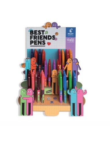 Espositore 60 penne a sfera cancellabili Pilot Frixion Ball Best Friends fantasie assortite - 010714
