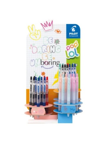Espositore 48 penne gel a scatto Pilot Pop Lol colori Classic + Pastel - 010660
