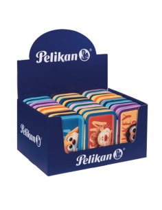 Espositore 12 astucci a 3 zip Pelikan Happy Animals Pelikan assortiti - 400207249