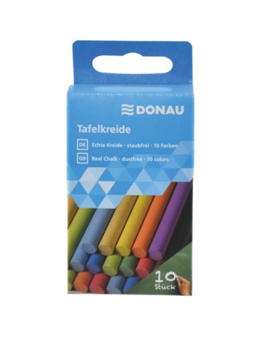 Gessetti per lavagna Donau conf. da 10 pezzi in colori assortiti 330283