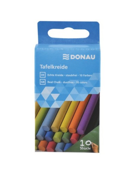 Gessetti per lavagna Donau conf. da 10 pezzi in colori assortiti 330283