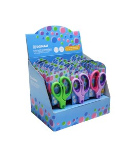 Espositore 30 forbici Soft Grip Donau 13 cm in colori assortiti 7930101-99