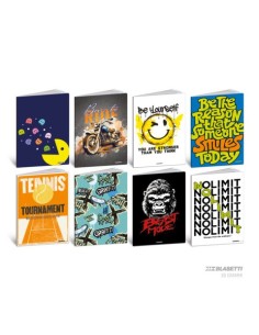 Maxi quaderno Blasetti Teen Boy A4 - 80 g/m² - 20+1 ff - 1R - conf. 10 pezzi - 9227