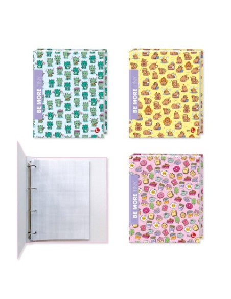 Raccoglitore ad anelli Be More Tiny A4 - 4 anelli 3 cm - conf. 5 pezzi assortiti - 0122646