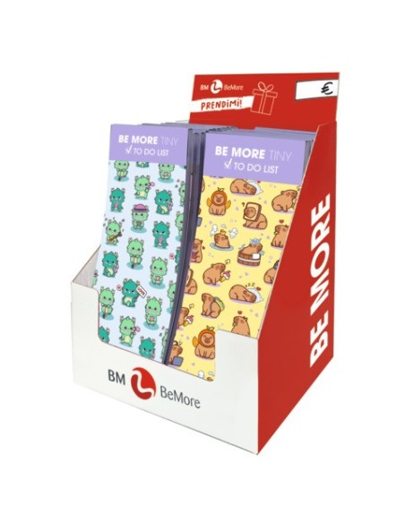 Espositore 30 blocchi To Do List Be More Tiny 8x21 cm - 80 g - 50 ff - fantasie assortite - 0123836