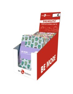 Espositore 36 mini quaderni Be More Tiny A6 - 80 g - 20 ff - puntinato - fantasie assortite - 0123842