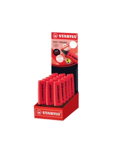 Espositore 15 evidenziatori Stabilo Boss Original rosso rosso - 70/15-7